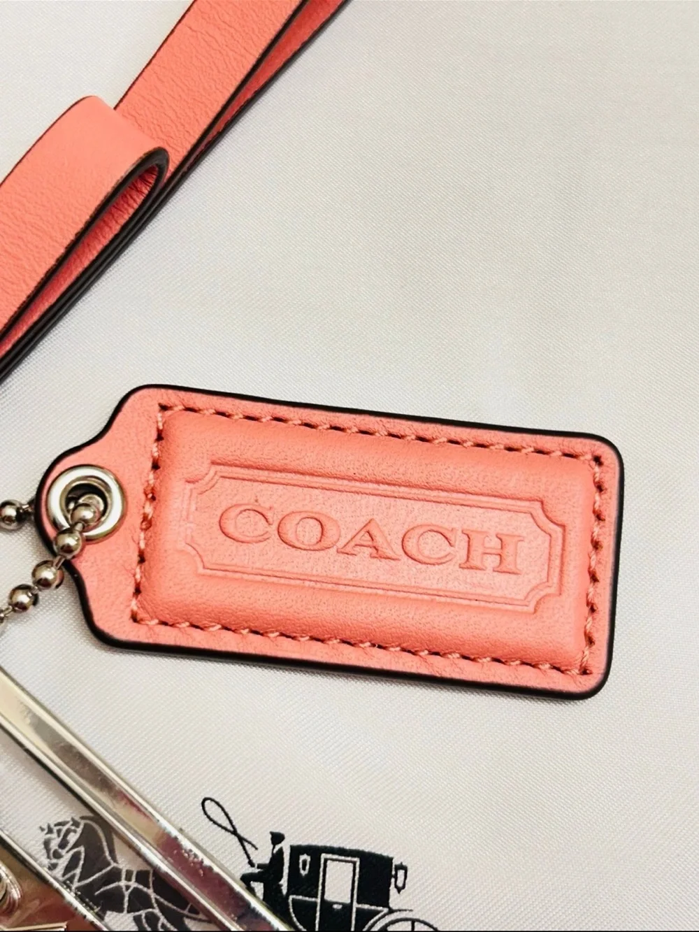 Coach Signature Tag Keychain/ Bag Charm/ Zipper Pull